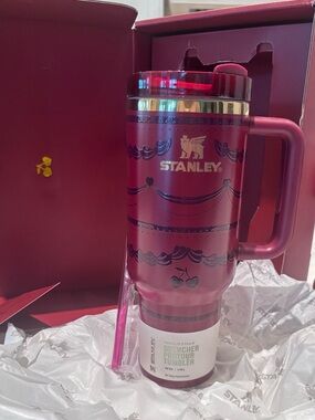 Stanley Metallic Pink Cherry-Accent Insulated Tumbler with Handle